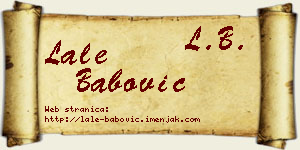 Lale Babović vizit kartica